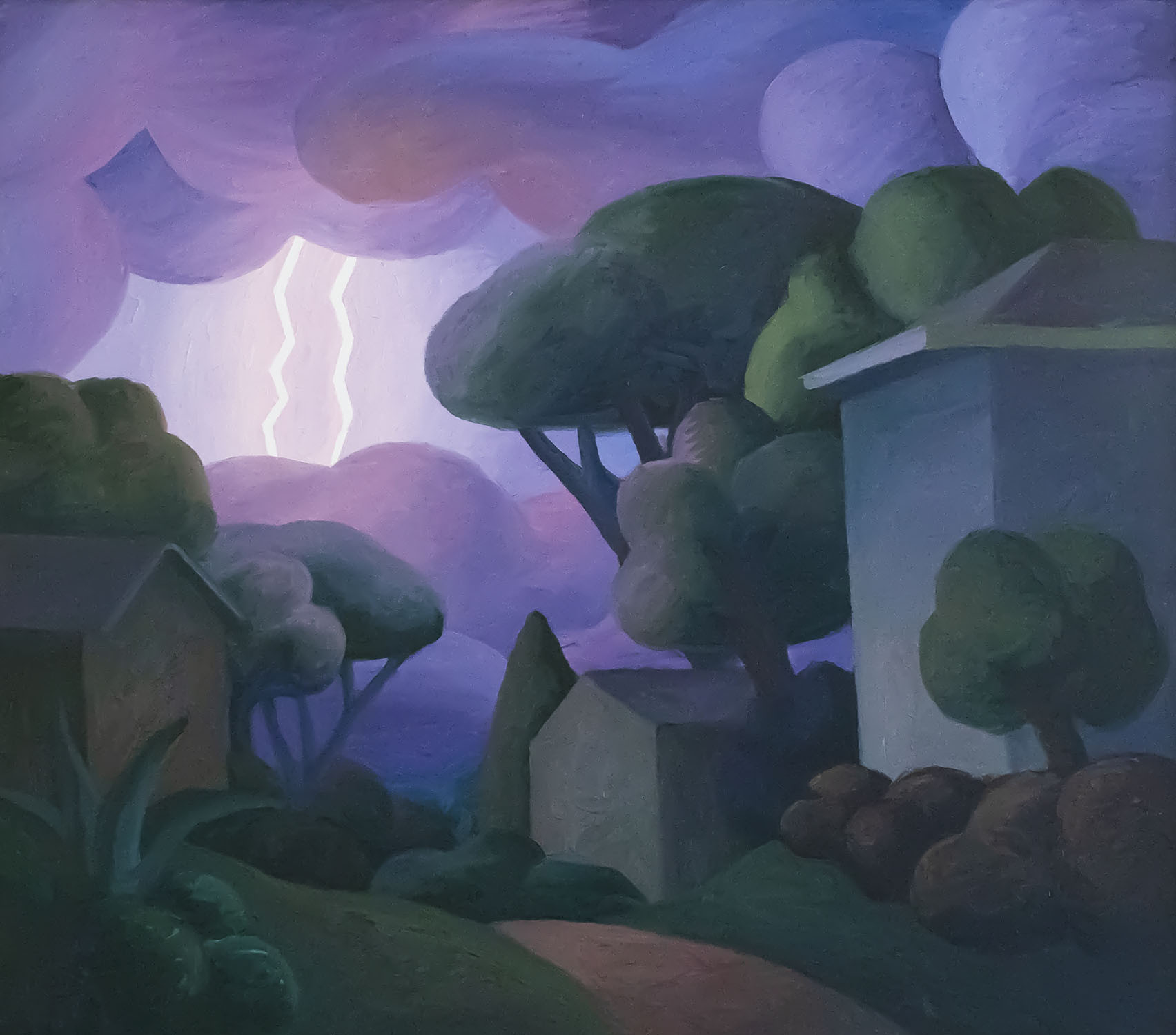 70- Senza titolo, 1991, olio su tela, 70 x 80 cm