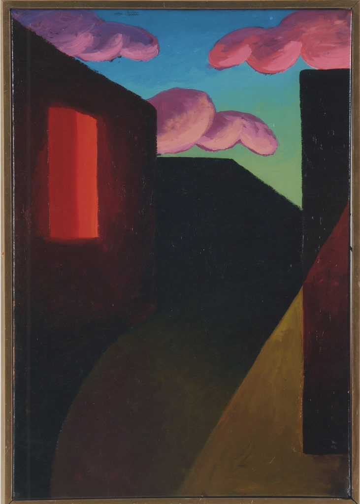 Senza titolo, 1987, olio su carta applicata su tela, 38 x 26,5 cm